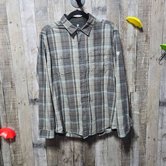 Kuhl Other - Kuhl Fugitive Brown Plaid Flannel Button Up Shirt